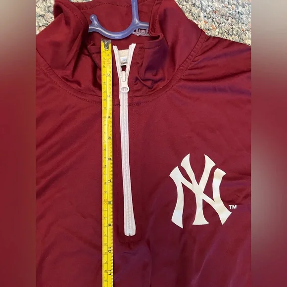 Yankees quarter zip maroon burgundy fordham rams New York xl adult - Picture 12 of 12